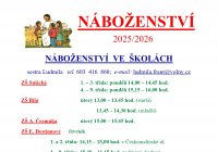 Výuka náboženství ve školním roce 2025/2026