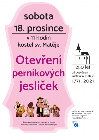 Plakát k otevření perníkových jesliček